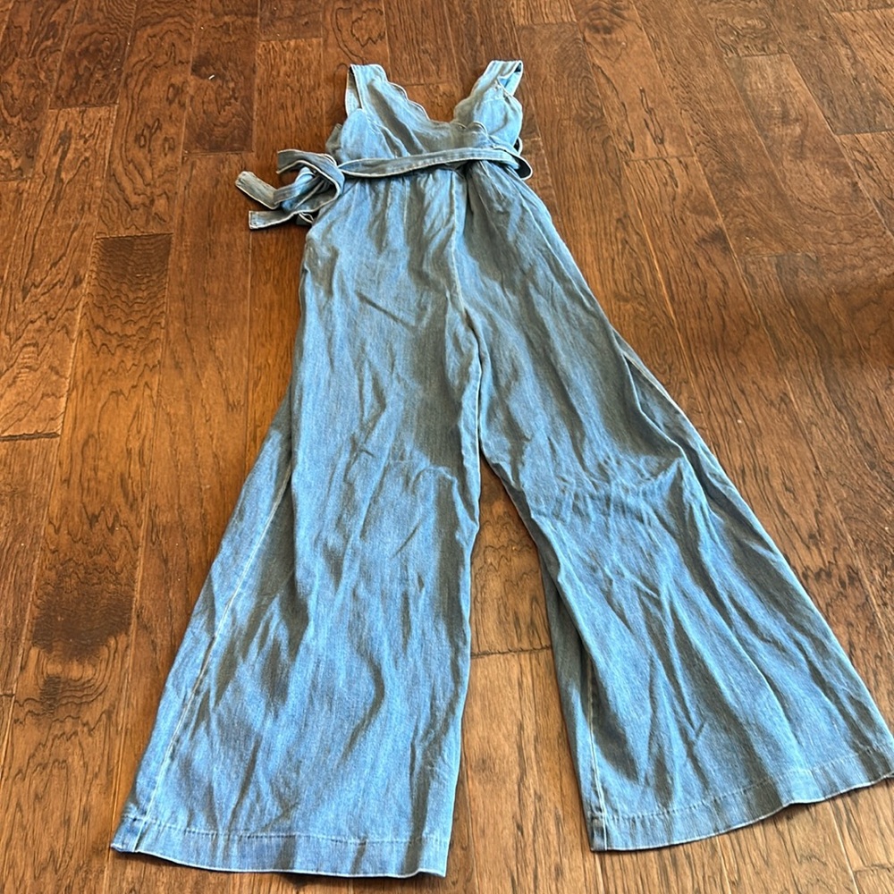 Anthropologie denim jumpsuit